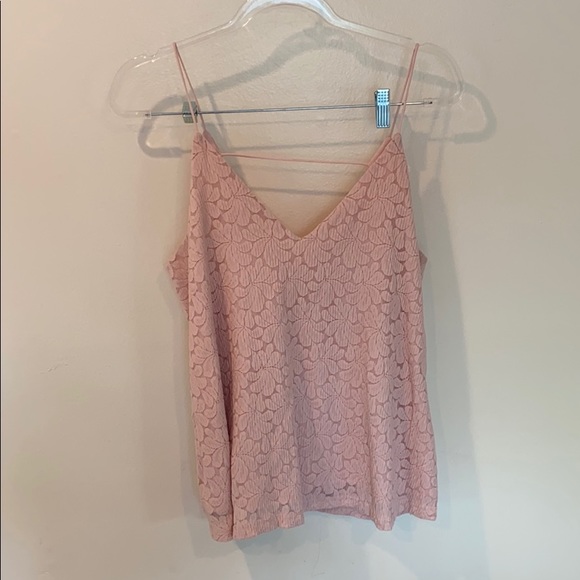 J.O.A. Tops - J.O. A. PINK LACE TANK.